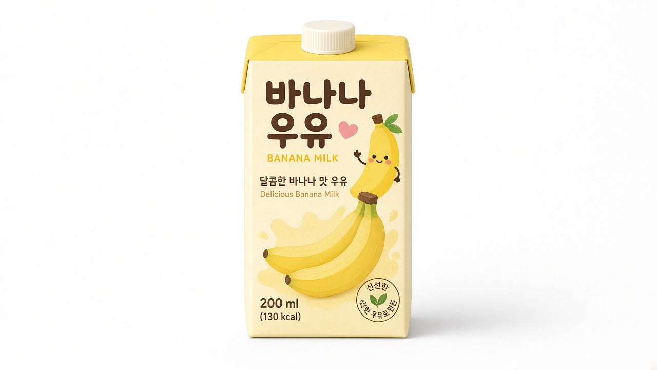 Korean Banana Milk Carton 200ml